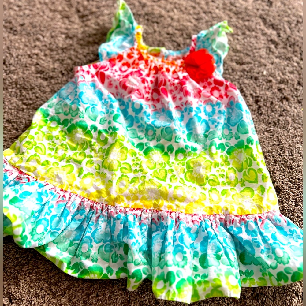 Bonnie Jean 2T dress. 100% cotton. Bright summer colors! Excellent condition.